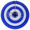 (image for) 16 Inch Tissue Paper Striped Fan Dark Blue and White (12 pcs)
