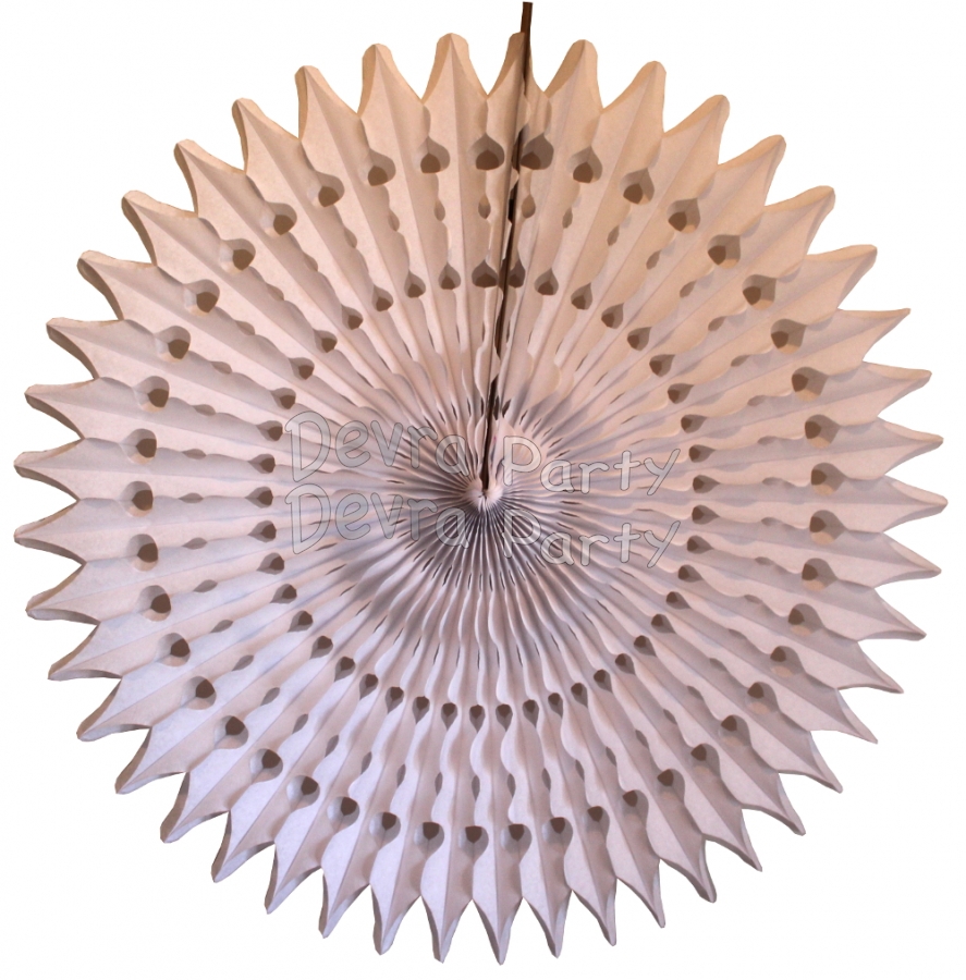 21 Inch Tissue Fan White (12 pcs) - Click Image to Close