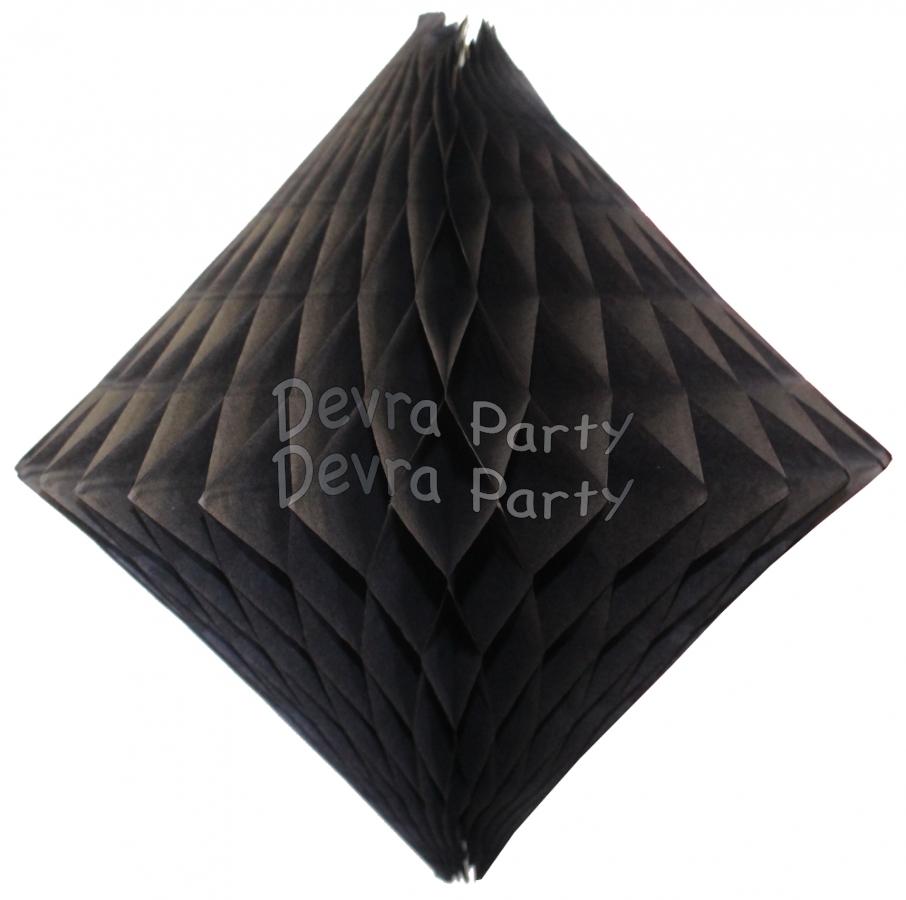 Black Hanging Diamond Decoration (12 pcs) - Click Image to Close