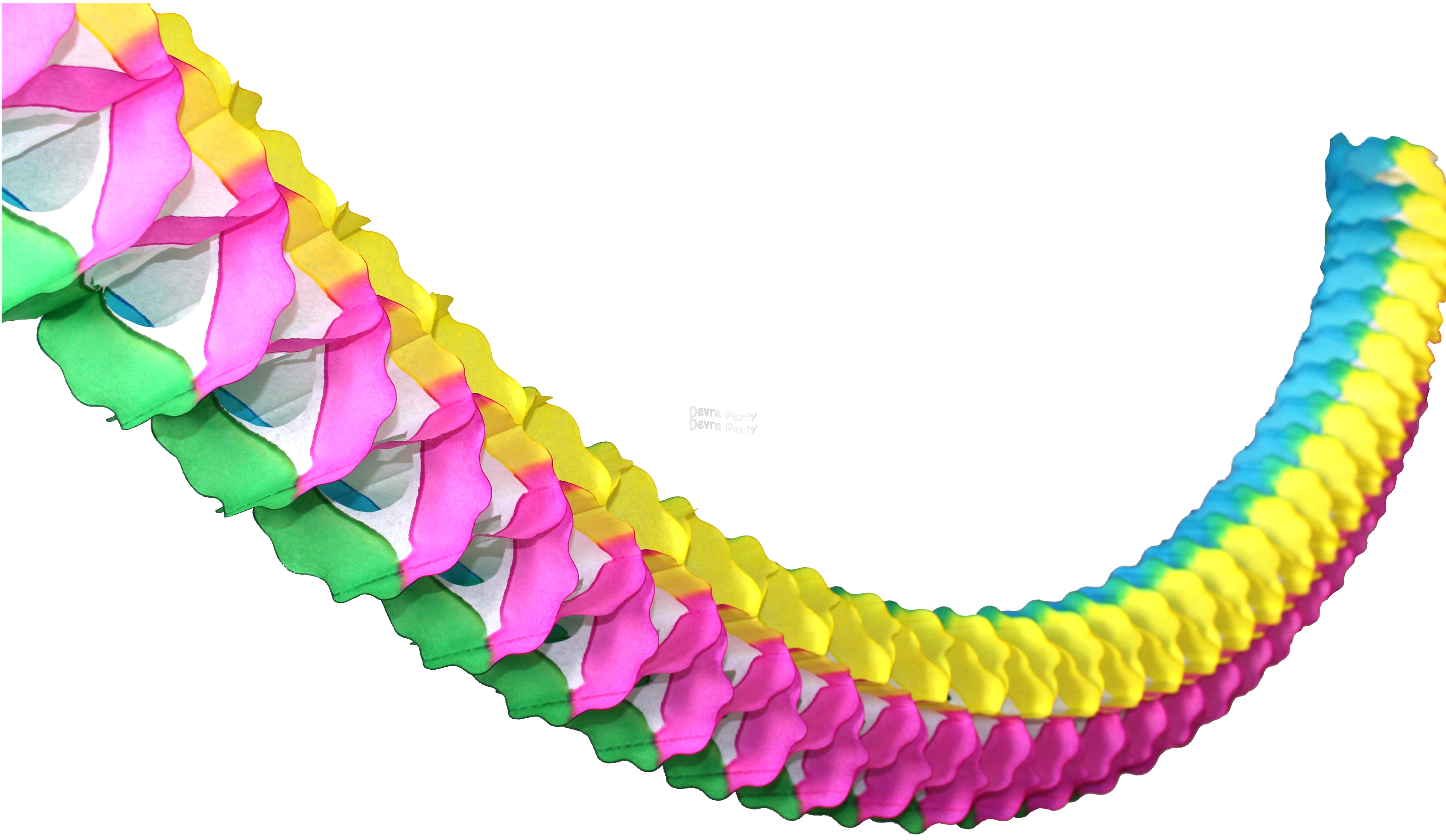 (image for) Multi Rainbow 12 Foot Oval Garland Decoration (12 pieces)