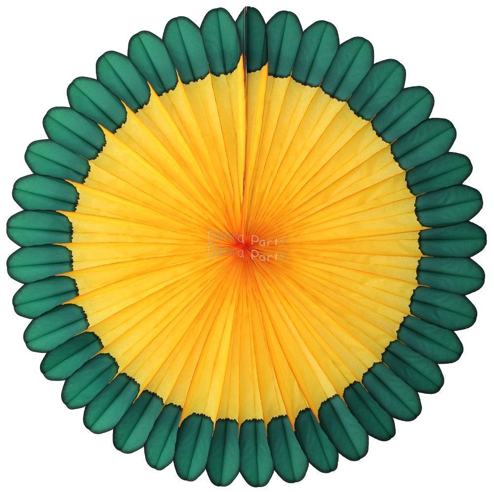 (image for) 27 Inch Deluxe Fan Green Gold (12 pcs)