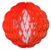 (image for) 14 Inch Puff Ball Orange and White (12 pcs)