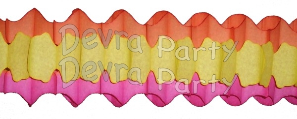 Arch Garland Orange/Yellow/Cerise (12 pcs) - Click Image to Close