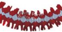 (image for) 12 Foot Burgundy Spider Fringe Garland (12 pcs)