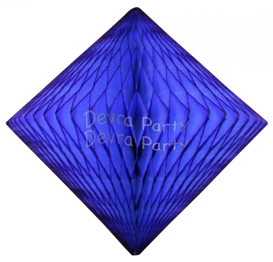 Dark Blue Hanging Diamond Decoration (12 pcs) - Click Image to Close