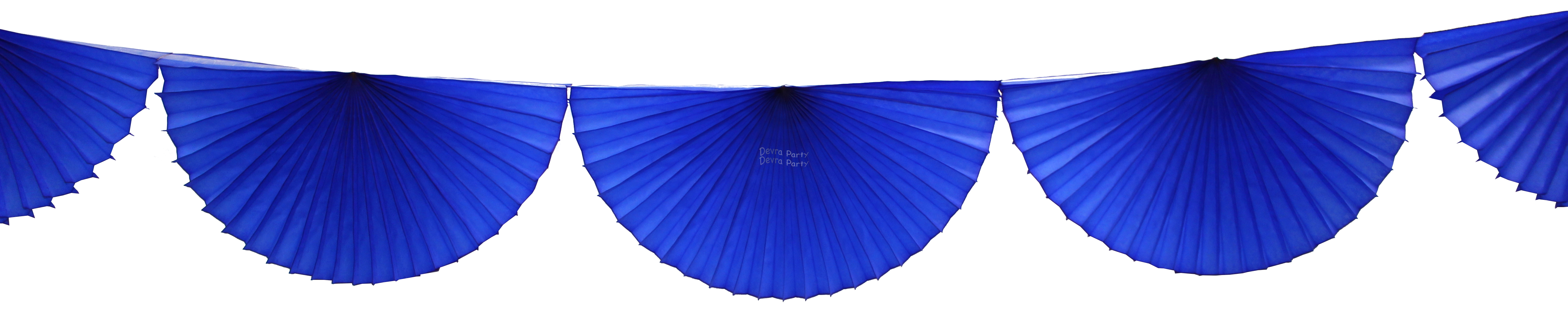 (image for) Dark Blue 10 Foot Bunting Fan Garland (12 pcs)