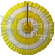 (image for) 16 Inch Tissue Paper Striped Fan Yellow and White (12 pcs)