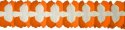 12 Foot Cross Garland Decoration Orange & White (12 pcs)
