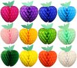 Honeycomb Apple Decoration, 7 Inch, All Colors (12 pcs)