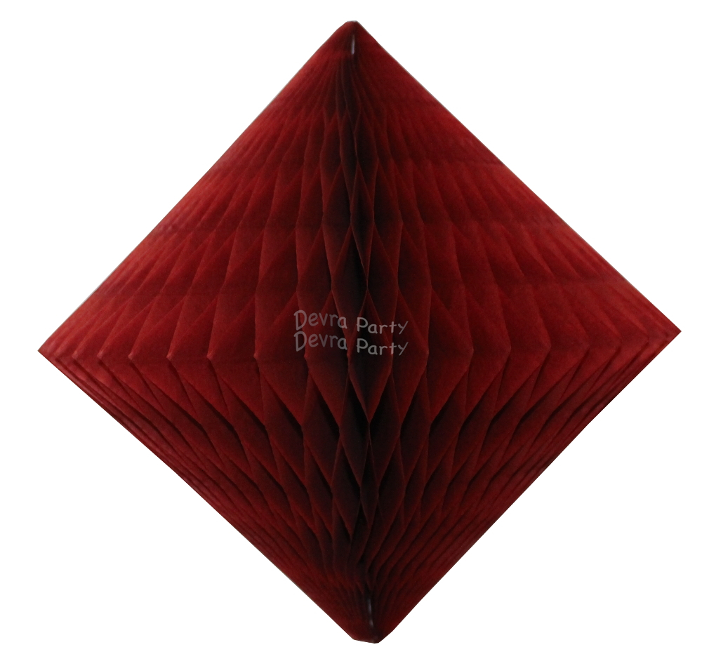 (image for) Burgundy Hanging Diamond Decoration (12 pcs)