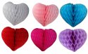 12 Inch Large Honeycomb Heart Decoration (12 pcs) - ALL COLORS