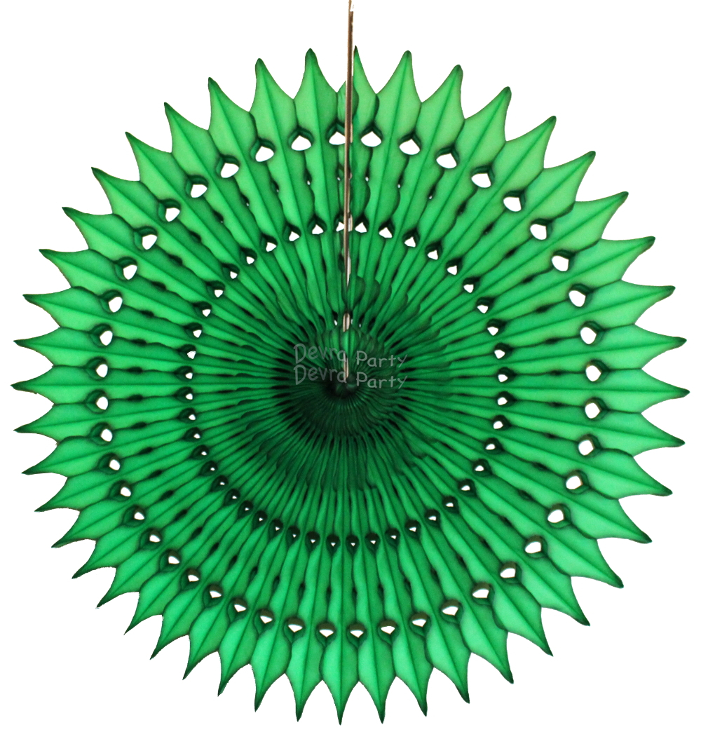 (image for) 21 Inch Tissue Fan Dark Green (12 pcs)