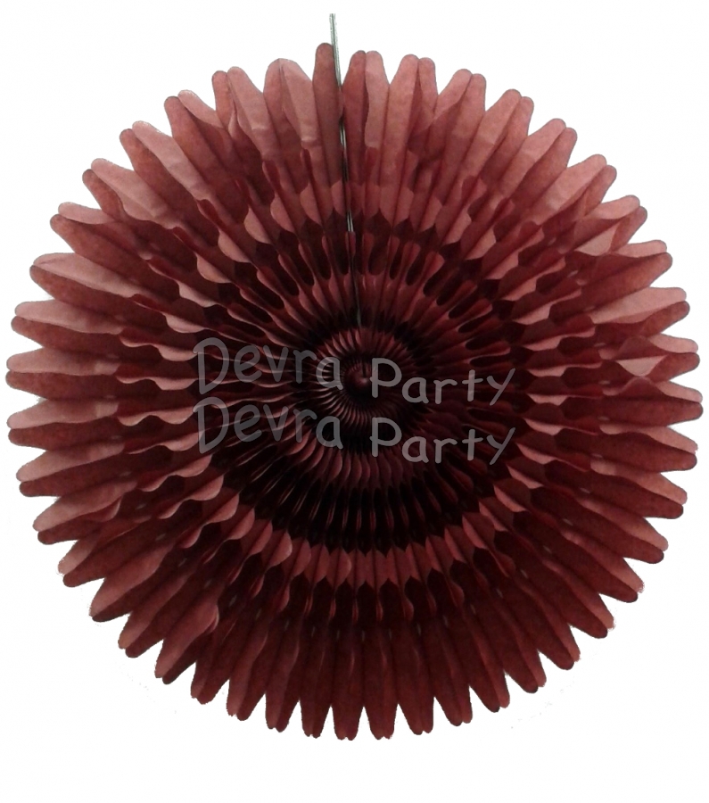 21 Inch Tissue Fan Burgundy (12 pcs) - Click Image to Close