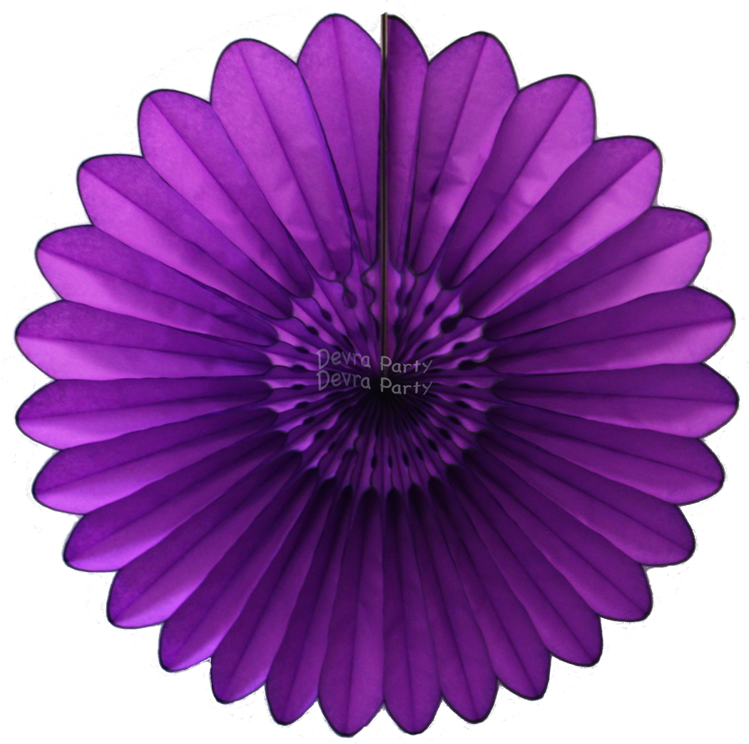 (image for) Purple Tissue Paper Fanburst Decoration (12 pcs)