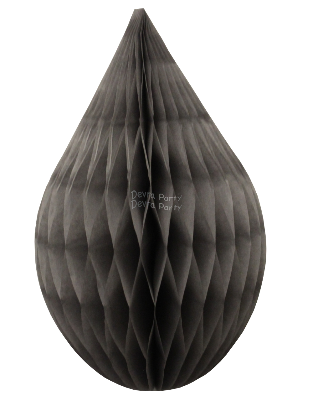 (image for) 5 Inch Gray Rain Drop Ornament Decoration (12 pcs)