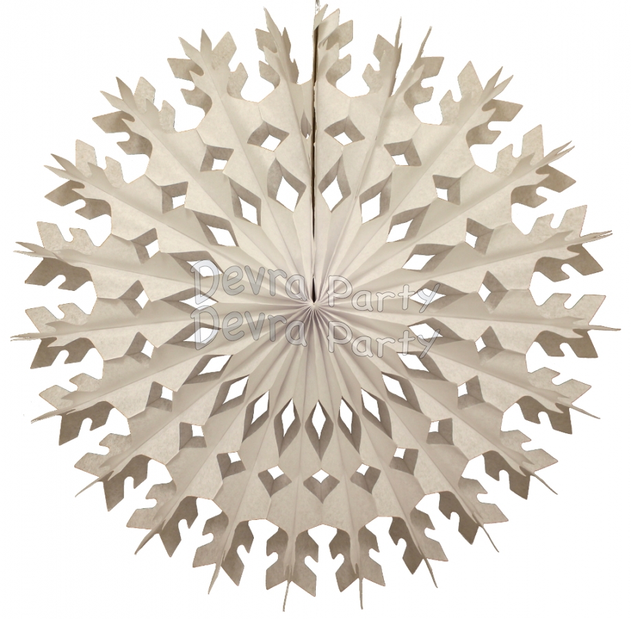 22 Inch White Tissue Paper Snowflake Decoration (12 pcs) - Click Image to Close