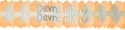 (image for) 12 Foot Cross Garland Decoration Vintage Peach & White (12 pcs)