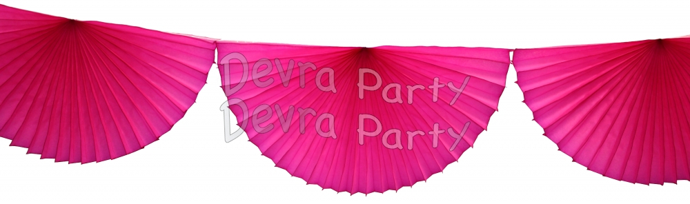 Cerise 10 Foot Bunting Fan Garland (12 pcs) - Click Image to Close