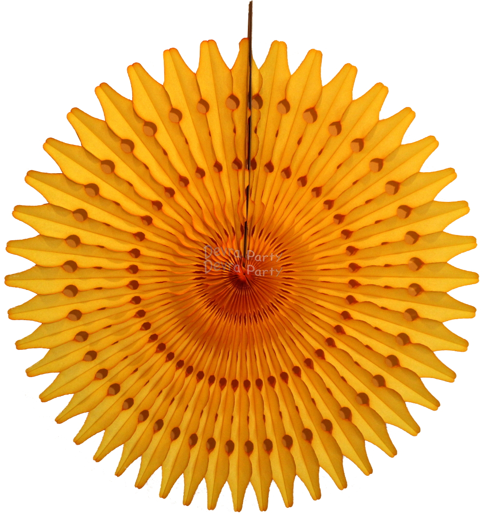 (image for) 21 Inch Tissue Fan Gold (12 pcs)