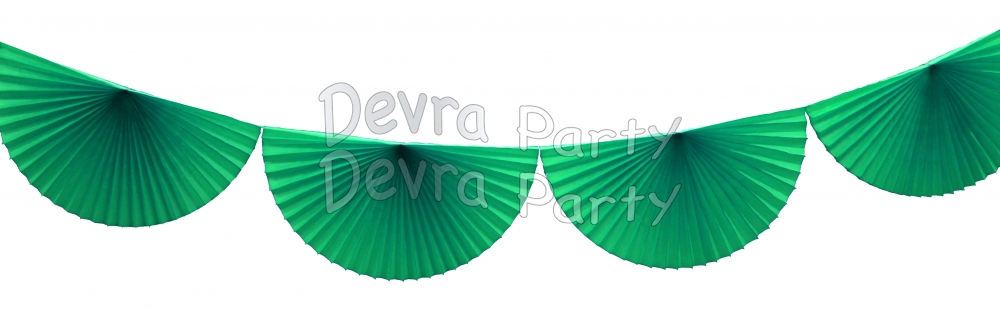Light Green 10 Foot Bunting Fan Garland (12 pcs) - Click Image to Close