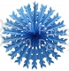 22 Inch Turquoise Tissue Paper Snowflake Decoration (12 pcs)