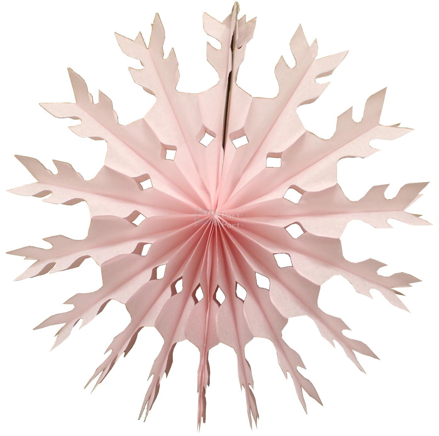 (image for) 15 Inch Light Pink Tissue Paper Snowflake Decoration (12 pcs)