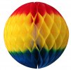 Rainbow Fiesta Red/Gold/Turquoise Tissue Paper Balls (12 pcs)