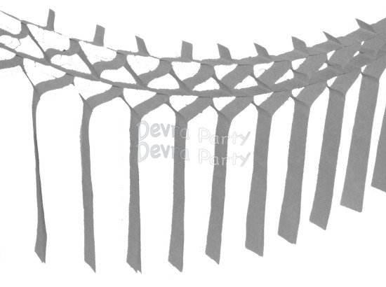 (image for) Gray Streamer Garland Decoration (12 pcs)