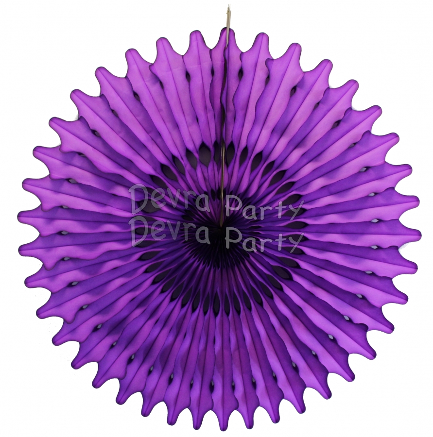 26 Inch Tissue Fan Purple (12 pcs) - Click Image to Close
