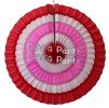 (image for) 16 Inch Striped Fan Valentine's Red, White, and Pink (12 pcs)