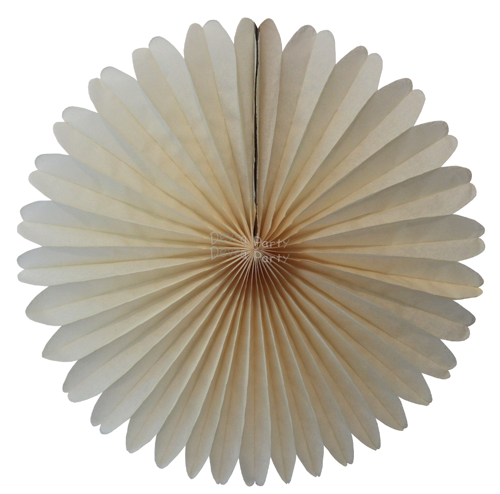 (image for) 13 Inch Fan Decorations Classic and Vintage Ivory (12 PCS)