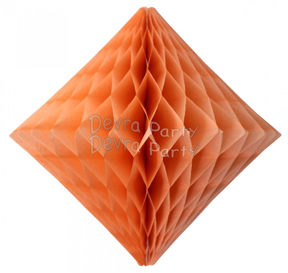 Peach Hanging Diamond Decoration (12 pcs) - Click Image to Close