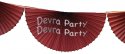 (image for) Maroon (Dyed Burgundy) 10 Foot Bunting Fan Garland (12 pcs)