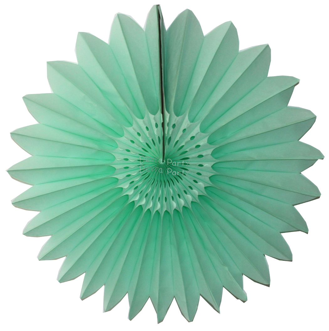 (image for) Hanging Tissue Fanburst Decoration Mint (12 pcs)