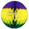 (image for) Mardi Gras Purple Gold Green Honeycomb Ball (12 pcs)