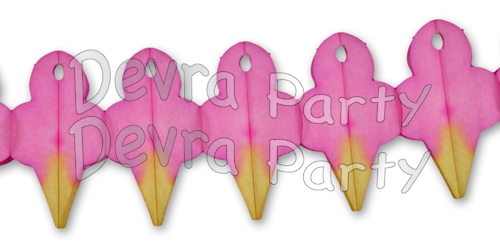 12 Foot Tissue Paper Ice Cream Garland (6 pcs) - Click Image to Close