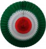 29 Inch Red White Green Tissue Fan Decoration (12 pcs)
