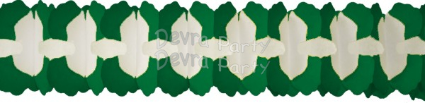 (image for) 12 Foot Cross Garland Decoration Light Green & White (12 pcs)