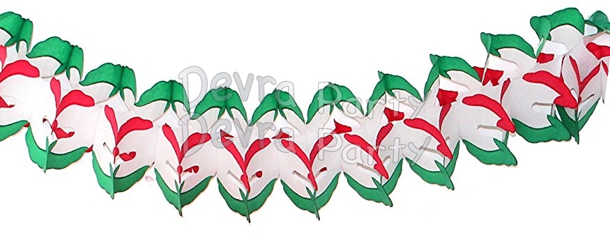 12 ft Christmas Cross Garland Decoration (12 pcs) - Click Image to Close