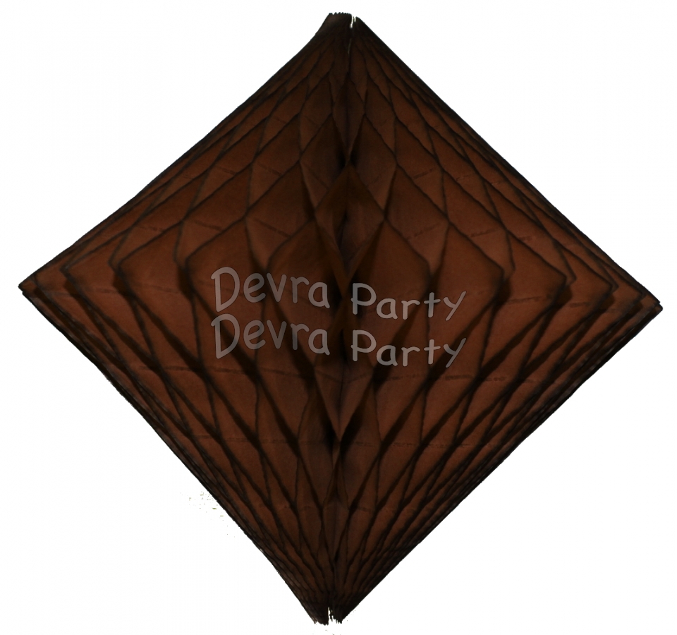 Brown Hanging Diamond Decoration (12 pcs) - Click Image to Close
