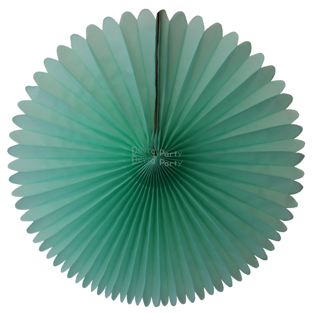 (image for) 13 Inch Fan Decorations Mint Green (12 PCS)
