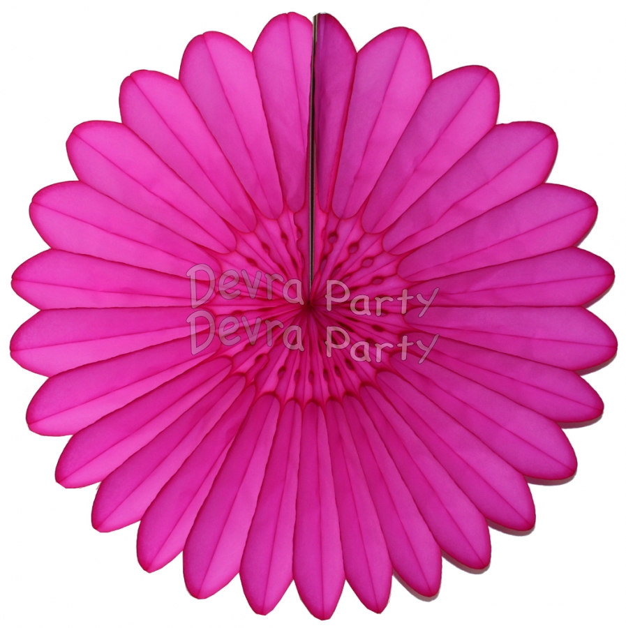 Tissue Fanburst Decoration Cerise (12 pcs) - Click Image to Close