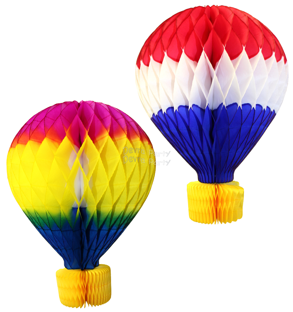 (image for) 16 Inch Tissue Paper Hot Air Balloon (6-pack)