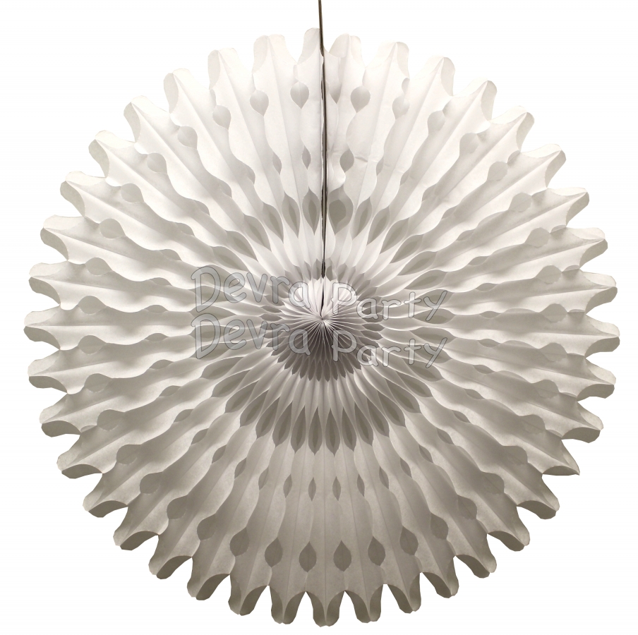 26 Inch Tissue Fan White (12 pcs) - Click Image to Close