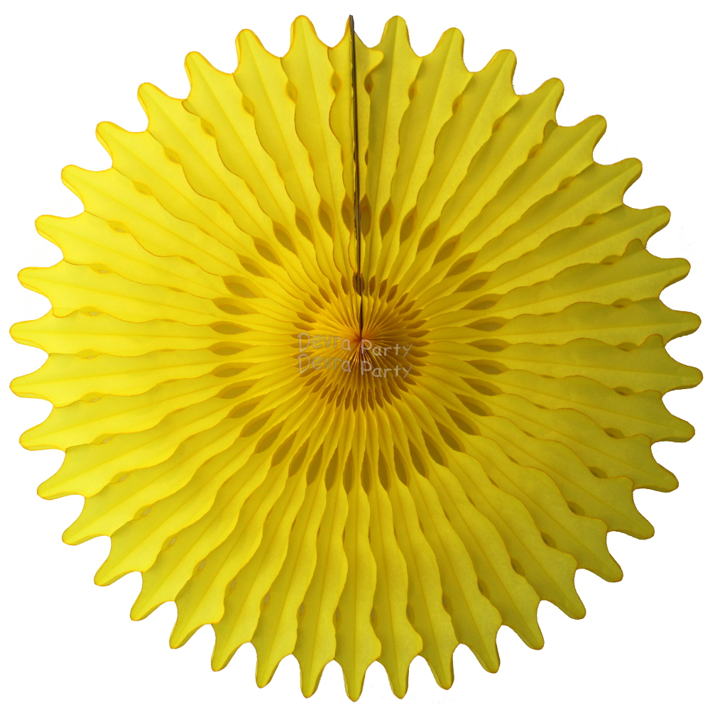 (image for) 26 Inch Tissue Fan Yellow (12 pcs)