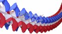 (image for) 12 Foot Patriotic Cross Garland Decoration (12 pcs)
