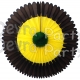 13 Inch Jamaican Black/Yellow/Green Fan Decorations (12 PCS)
