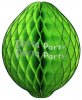(image for) Honeycomb Lime Fruit Decoration, 14 inch (12 pcs)