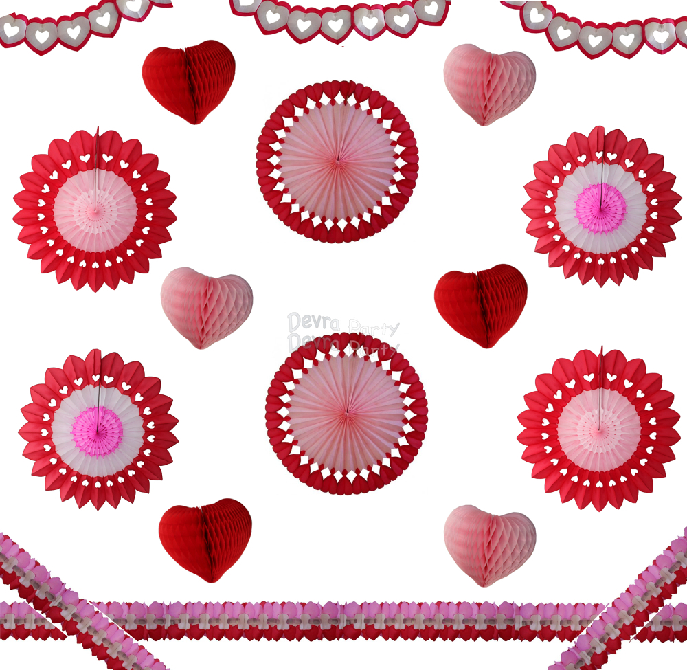 (image for) Valentine Day Decoration Kit, Large (24 pieces)
