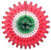 (image for) 18 Inch Red White Green Christmas Fan Decoration (12 pcs)